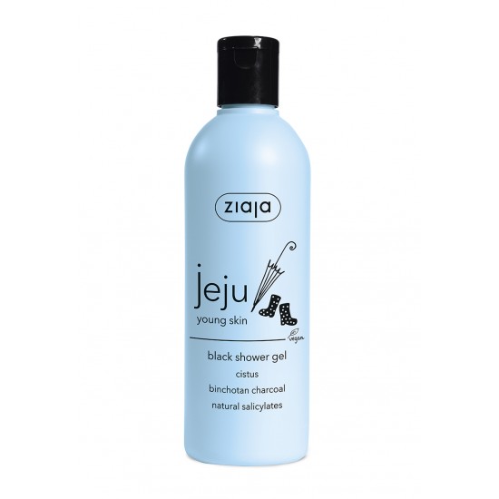 jeju blue line - ziaja - cosmetics - Jeju black shower gel 300ml COSMETICS